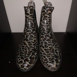 Merona cheetah print rain boots